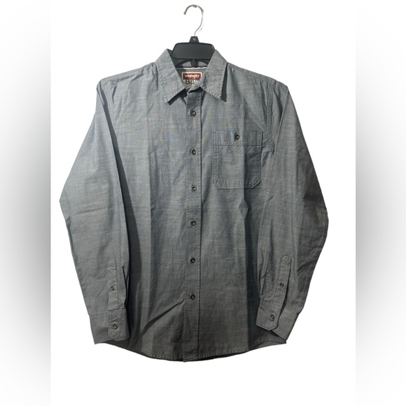 003 SHRRTS: Wrangler plain button down shirt size S - Picture 1 of 3